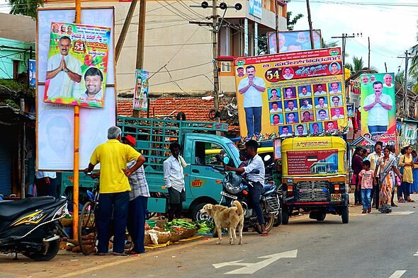 india, road, traffic, Election 